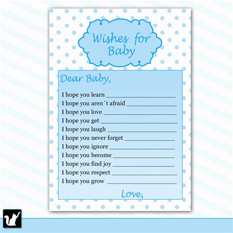 Wishes For Baby Printable